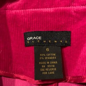 Grace Elements Pink Corduroy Coat